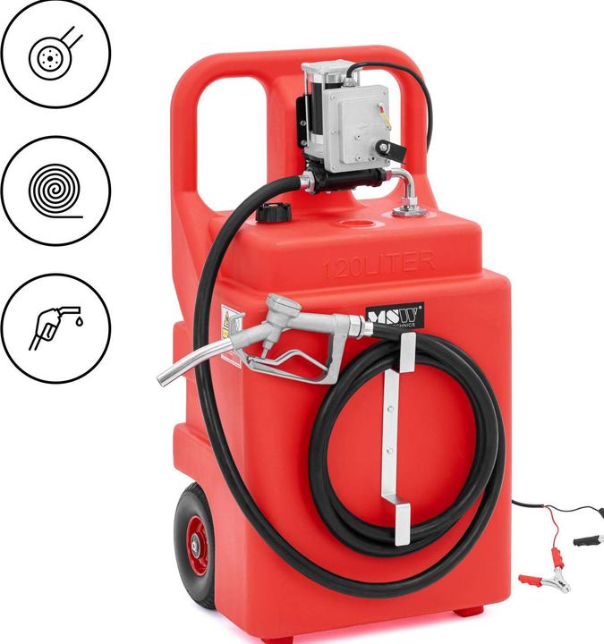 Produktbild MSW Mobile Tankstelle Tankanlage Dieseltank Benzintank 120 l elektrisch 62 l/min