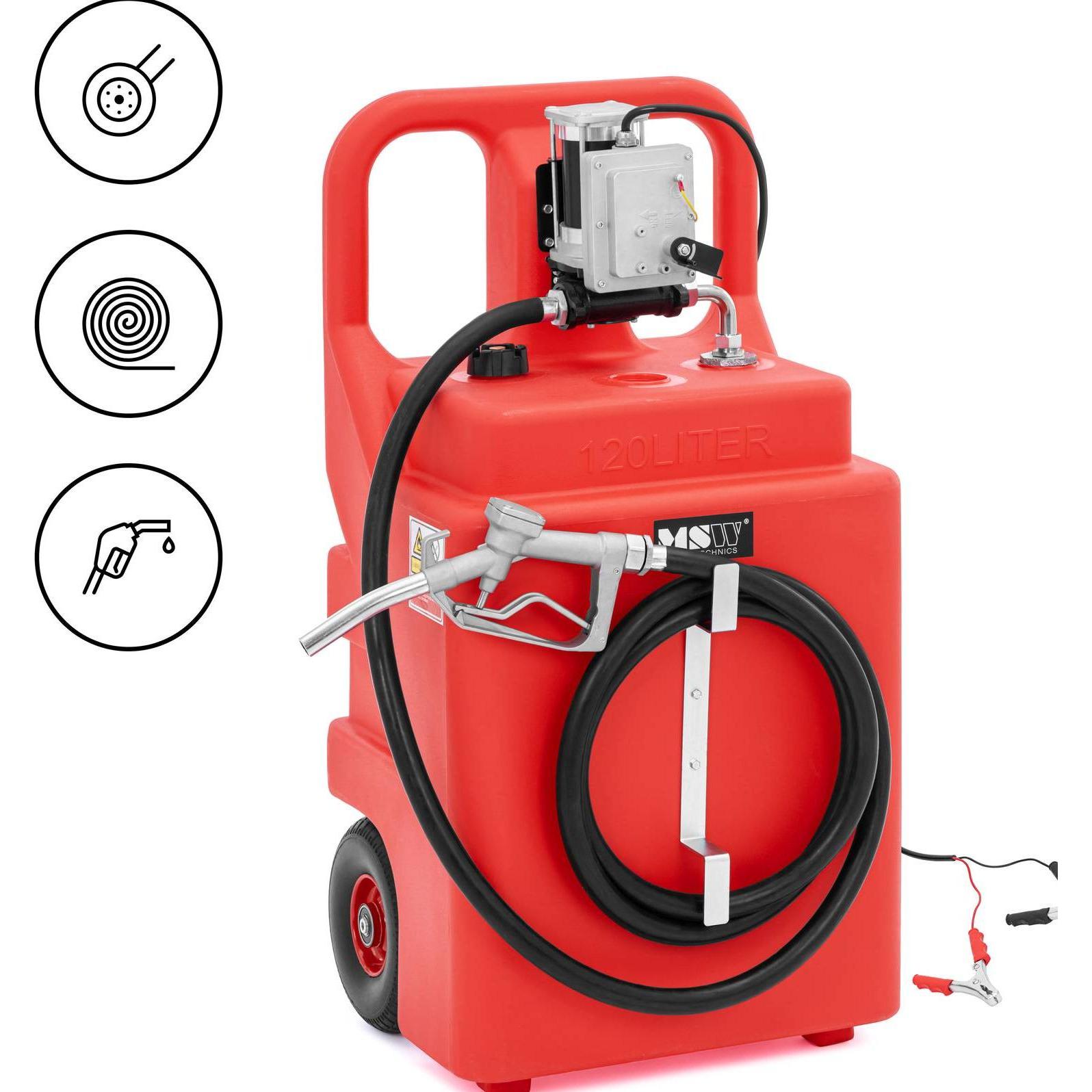 MSW, Garagenausstattung, Mobile Tankstelle Tankanlage Dieseltank Benzintank 120 l elektrisch 62 l/min