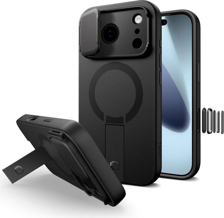 Immagine prodotto Tech-Protect Kevlar Aura MagSafe Case für iPhone 17 Pro - Schwarz (Apple iPhone 17 Pro)