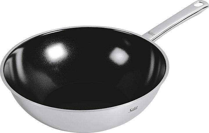 Productafbeelding Silit Wok Wokpan inductie 28cm Wuhan roestvrij staal 18/10 gecoat (28 cm, Wokpan, Roestvrij staal)