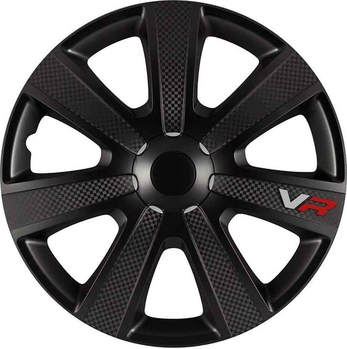 Carpoint Wieldoppen Vr Carbon 14 Inch Abs Zwart Set Van 4 (4 Pcs., 14")