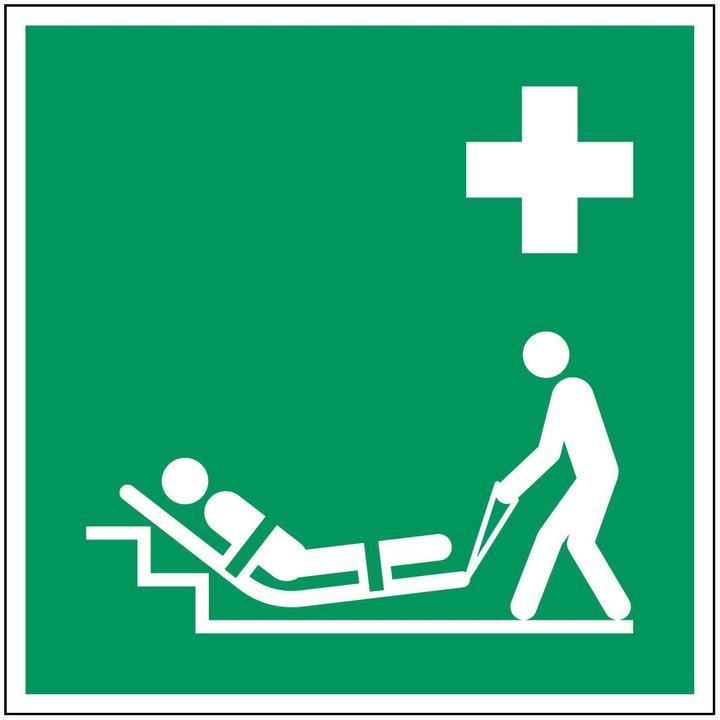 Actual product image Brady ISO safety sign - Evacuation mattress