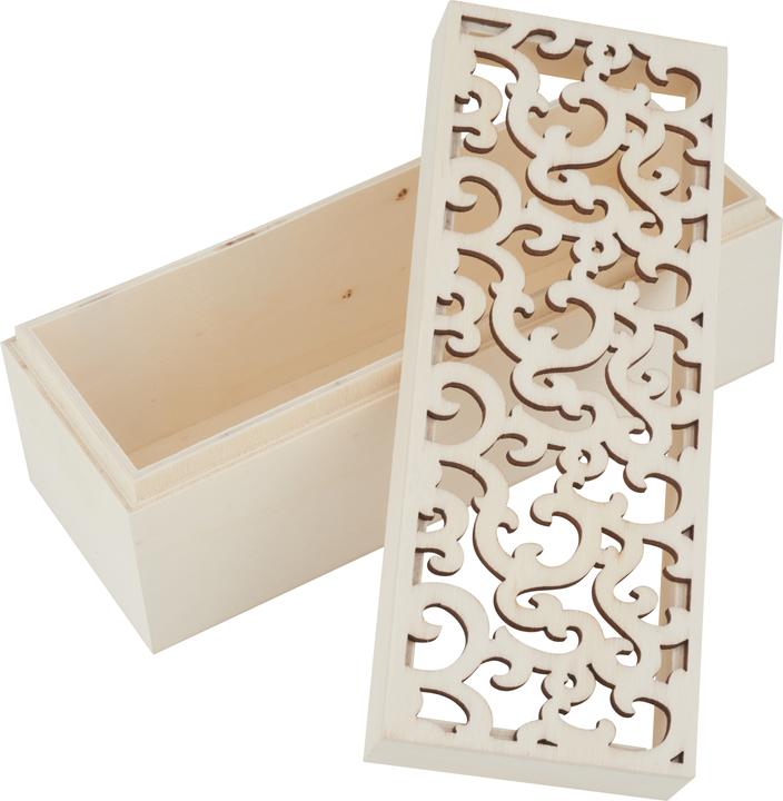 Actual product image VBS Wooden Box "Ornament Squiggles (7.50 cm, 2x)