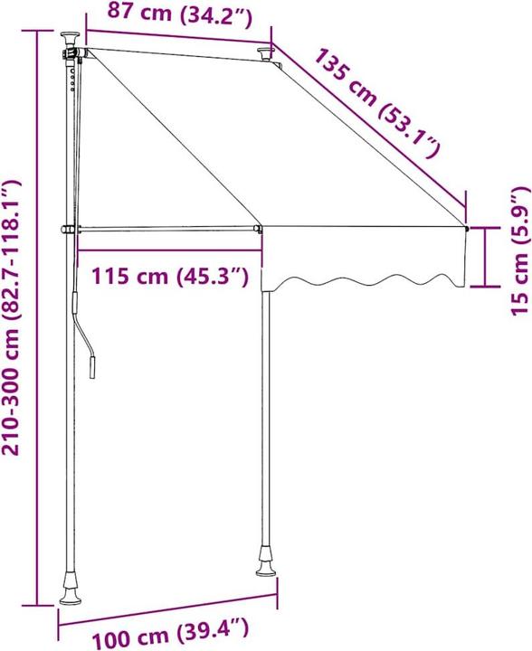 Image du produit vidaXL Markise (1 m)