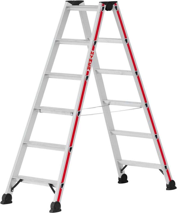 Produktbild Hymer-Leitern Stufenstehleiter beidseitig 2x6 (Stehleiter, 153 cm)