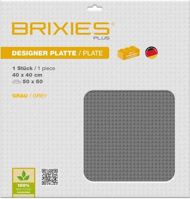 Brixies Bauplatte 50x50 Basic grau