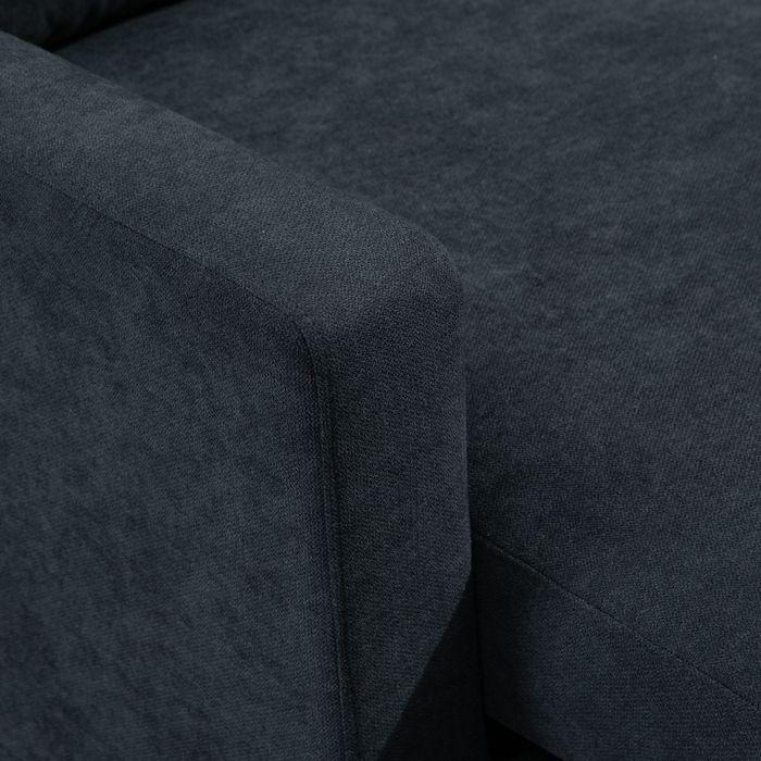 Actual product image Swisshandel24 Corner sofa Fabric sofa Corner sofa set with reversible chaise longue L-shape Dark grey 197 x 139 x (Corner sofa)