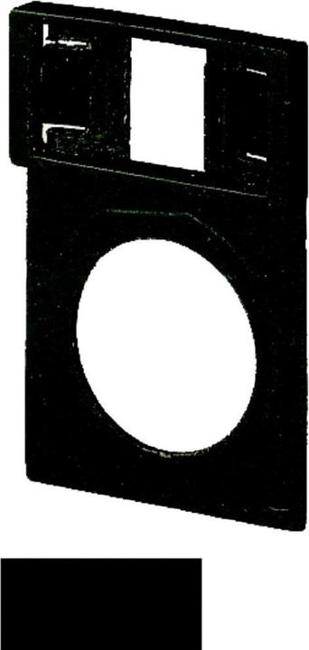 Actual product image Eaton Carrier, + label, blank, black, 46184