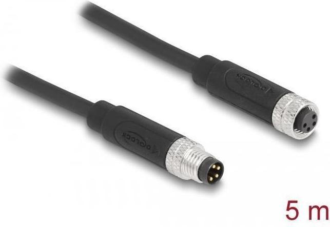 Actual product image Delock M8 4 pin cable St to Bu A-coded 5m (5 m)