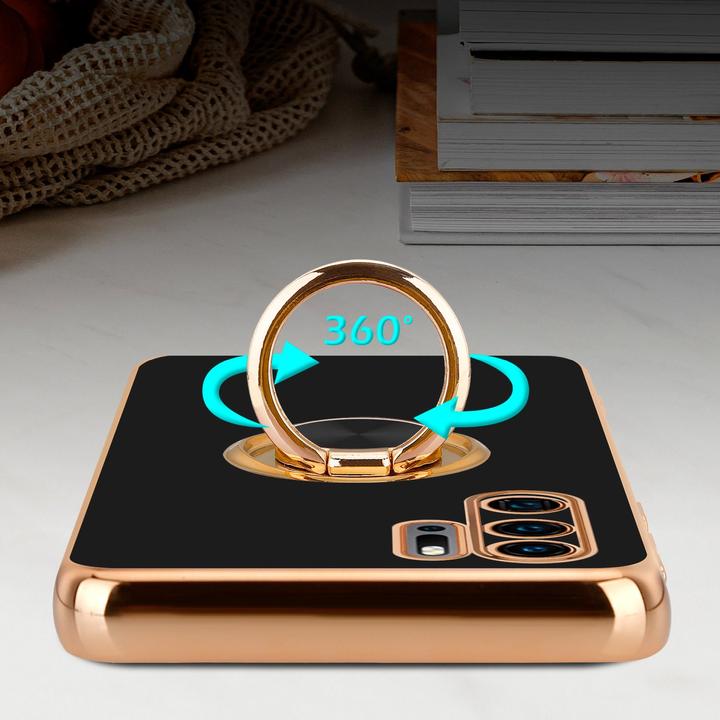 Actual product image Cadorabo Case for Huawei P30 PRO in TPU with camera protection and ring LM089 Style (Huawei P30 Pro)