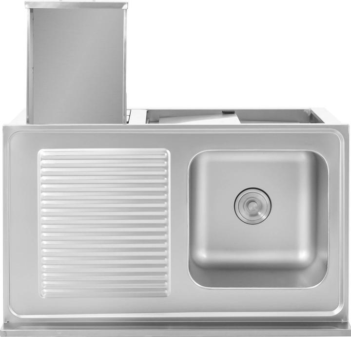 Image du produit Royal Catering Plonge inox sur meuble - 1 bac - - Acier inoxydable - 400 x 400 x 300 mm
