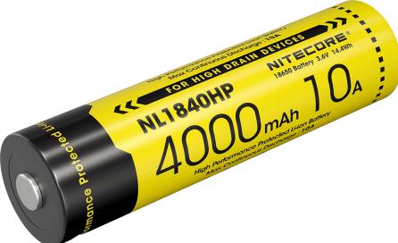 Nitecore 18650 Li-Ion Akku, NL1840HP, 4000mAh, mit Schutzschaltung