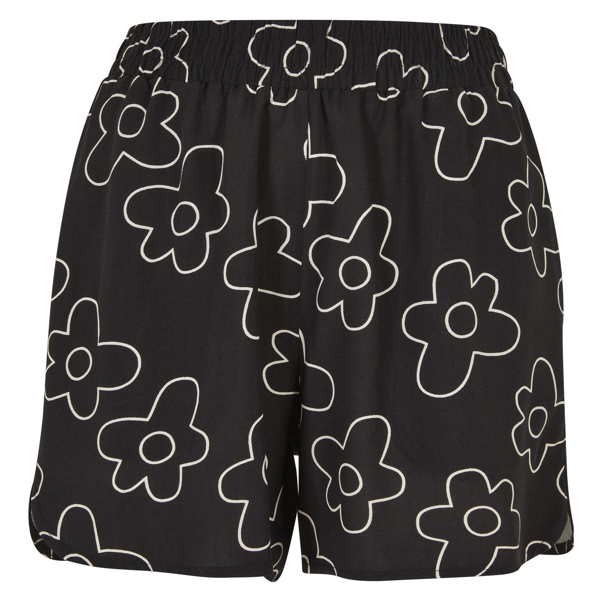 Urban Classics, Damen, Shorts, Ladies Aop Viscose Resort Shorts - 6330, Mehrfarbig, Schwarz, (S, Xxl)