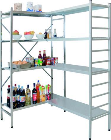 Image du produit Schulte Lagertechnik Etagère de base en acier inoxydable pour le stockage de denrées alimentaires