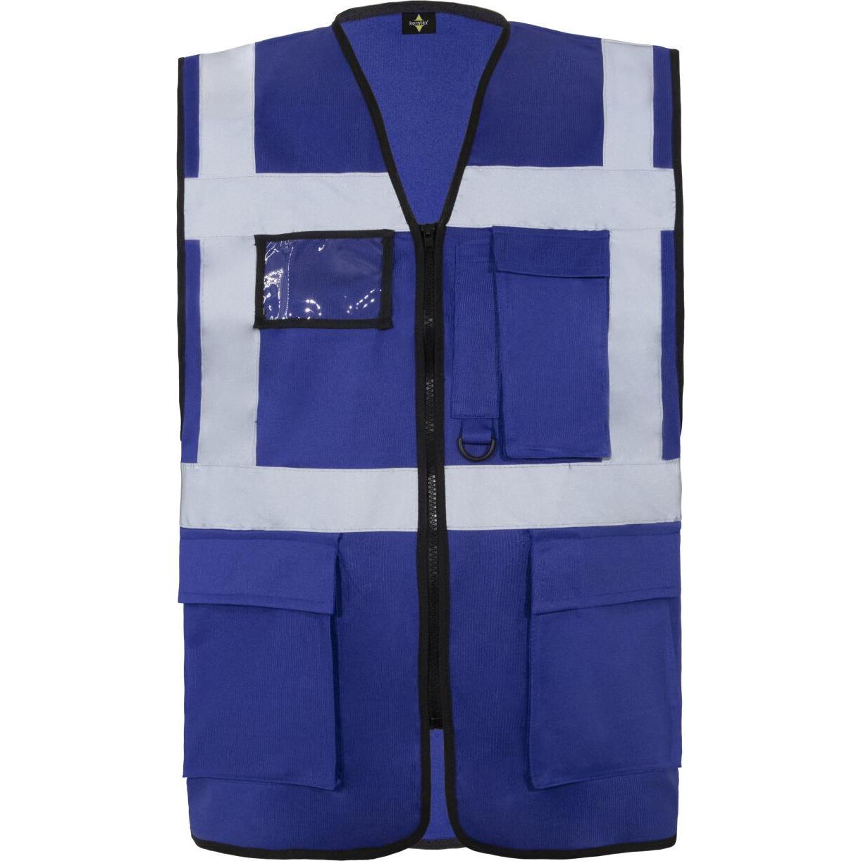 Korntex, Warnweste + Warnshirt, Warnweste Multifunktional Hamburg Königsblau mit 360° Sicherheit 3XL EN ISO 17353  KXCMF...