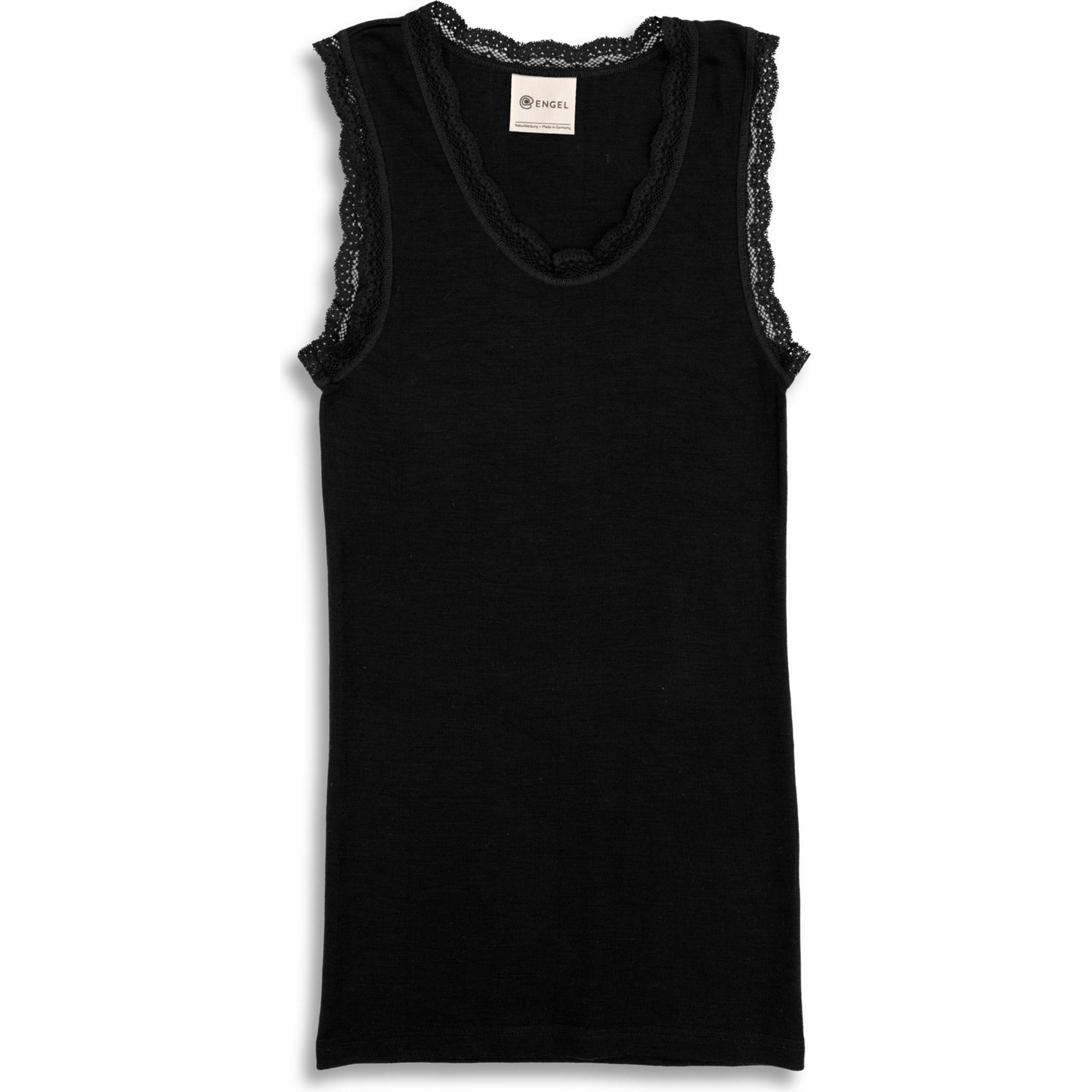 Engel, Damen, Funktionsshirt, Women's Achselshirt mit Spitze (M, W38/L40), Schwarz, W38/L40, M