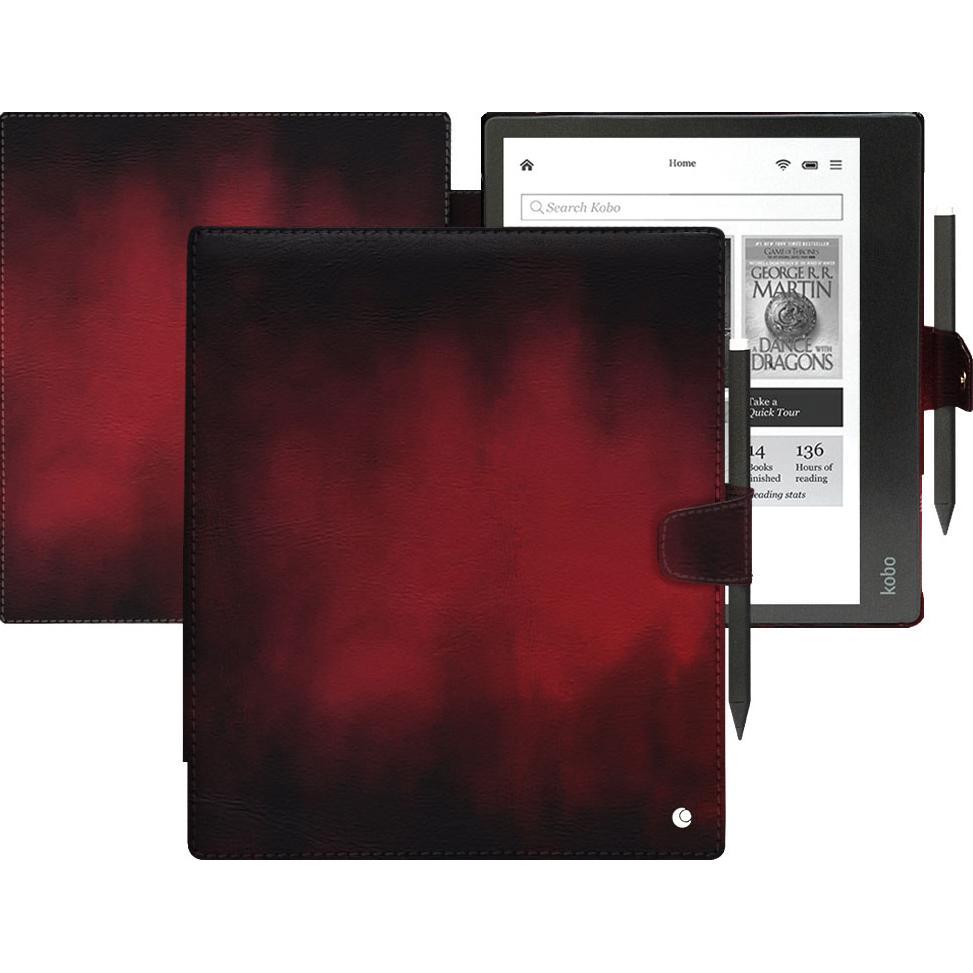 Noreve Lederschutzhülle horizontal (Kobo Elipsa 2E), Tablet Hülle, Rot
