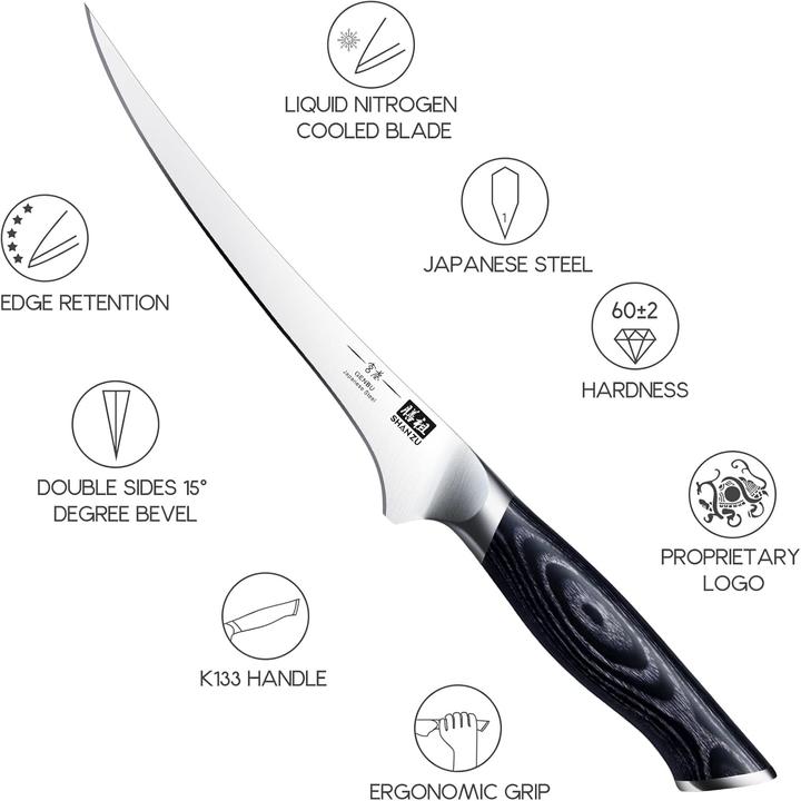 Produktbild Shan Zu Genbu Filetiermesser (18 cm)