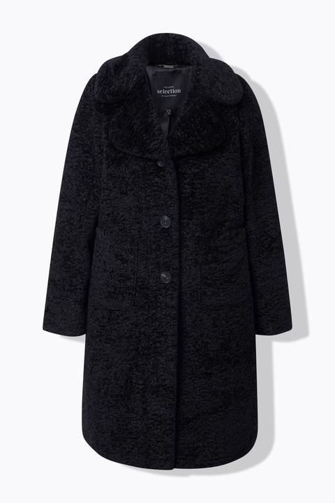 Actual product image Ulla Popken Faux Curly Lamb Fully Lined Coat