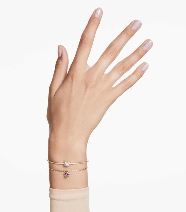 Actual product image Swarovski Stilla bangle heart red gold (17 cm, Swarovski Metal)