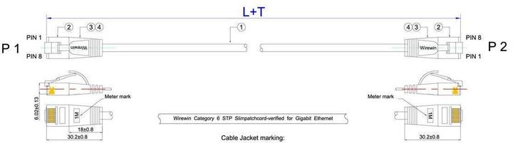 Image du produit Wirewin Câble Slim Pach : F/FTP, 7.5m, vert (U/FTP, CAT6, 7.50 m)
