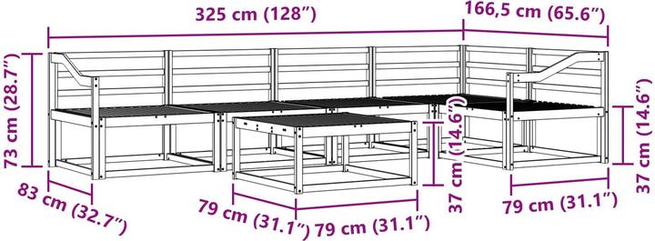 Produktbild vidaXL Gartenmöbel Set