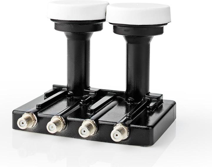 Actual product image Nedis LNB Quad Monoblock 4.3 ° Output connector: 4X F-Connector Noise figure range: 0.85 dB Converse (Quad LNB)