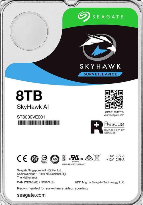 Actual product image Seagate SkyHawk AI (8 TB, 3.5")
