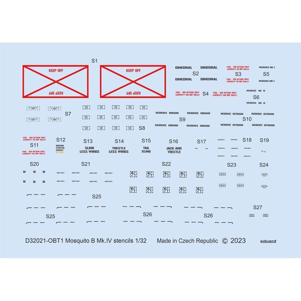 Eduard Mosquito B Mk.IV stencils 1/32 for HKM