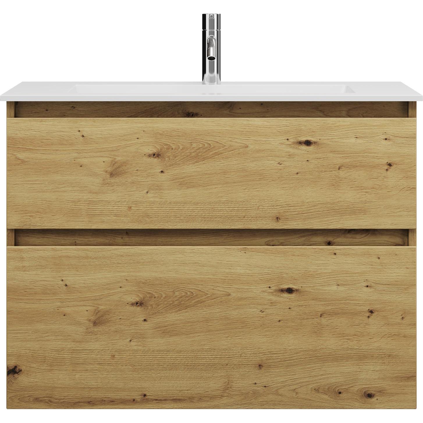 burgbad, Badmöbelset, Lin20 Mineralguss-Waschtisch Farbe Weiss Matt inklusive Waschtischunterschrank Tiefe 495mm 2