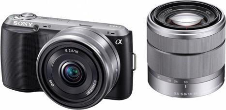 Sony NEX-C3D, 16MP, 16mm+18-55mm Kit, System Camera, Black