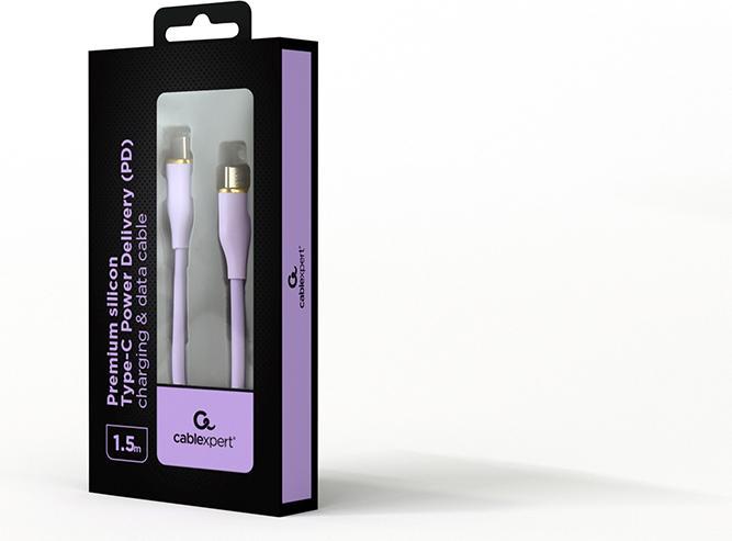 Image du produit Gembird CÂBLE USB-C 1.5M PREMIUM VIOL./CC-USB2S-CMCM-1.5M-P (1.50 m, USB 2.0, 60 W)