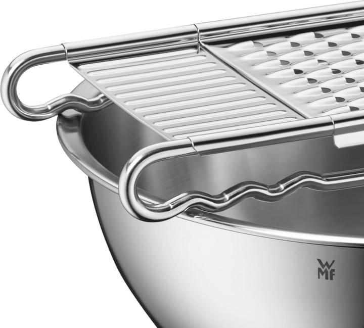 Produktbild WMF Gemüsereibe Küchenreibe 12x18cm 4 Aufsätze Hobeln Raspeln Reiben Schneiden Gourmet