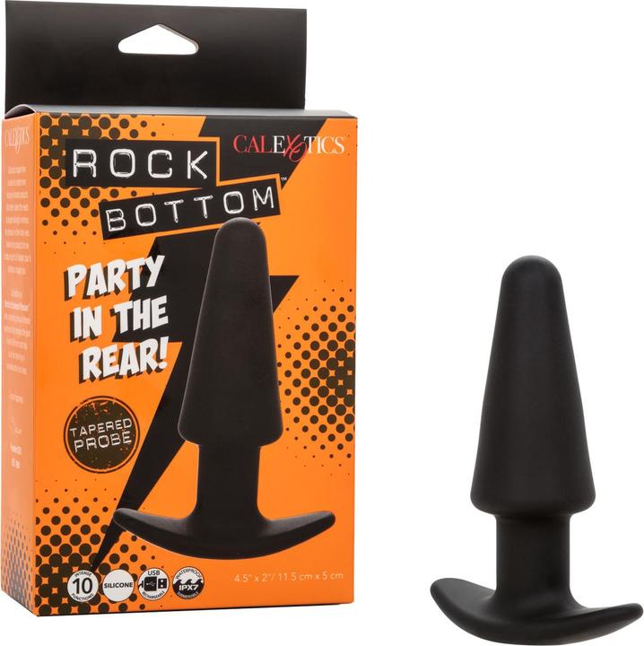 Produktbild CalExotics Rock Bottom Tapered Anal Plug 10 Vibraciones Silikon Schwarz