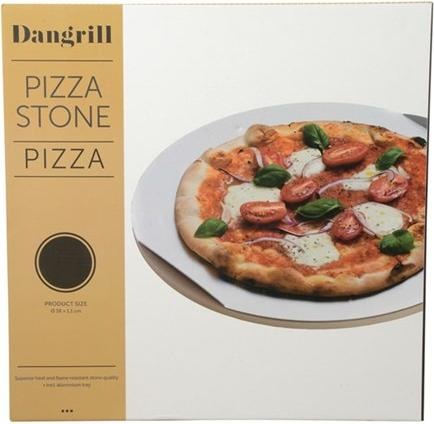 Immagine prodotto Dangrill Pietra per pizza BBQ, rotonda, con piastra in alluminio, 38 cm