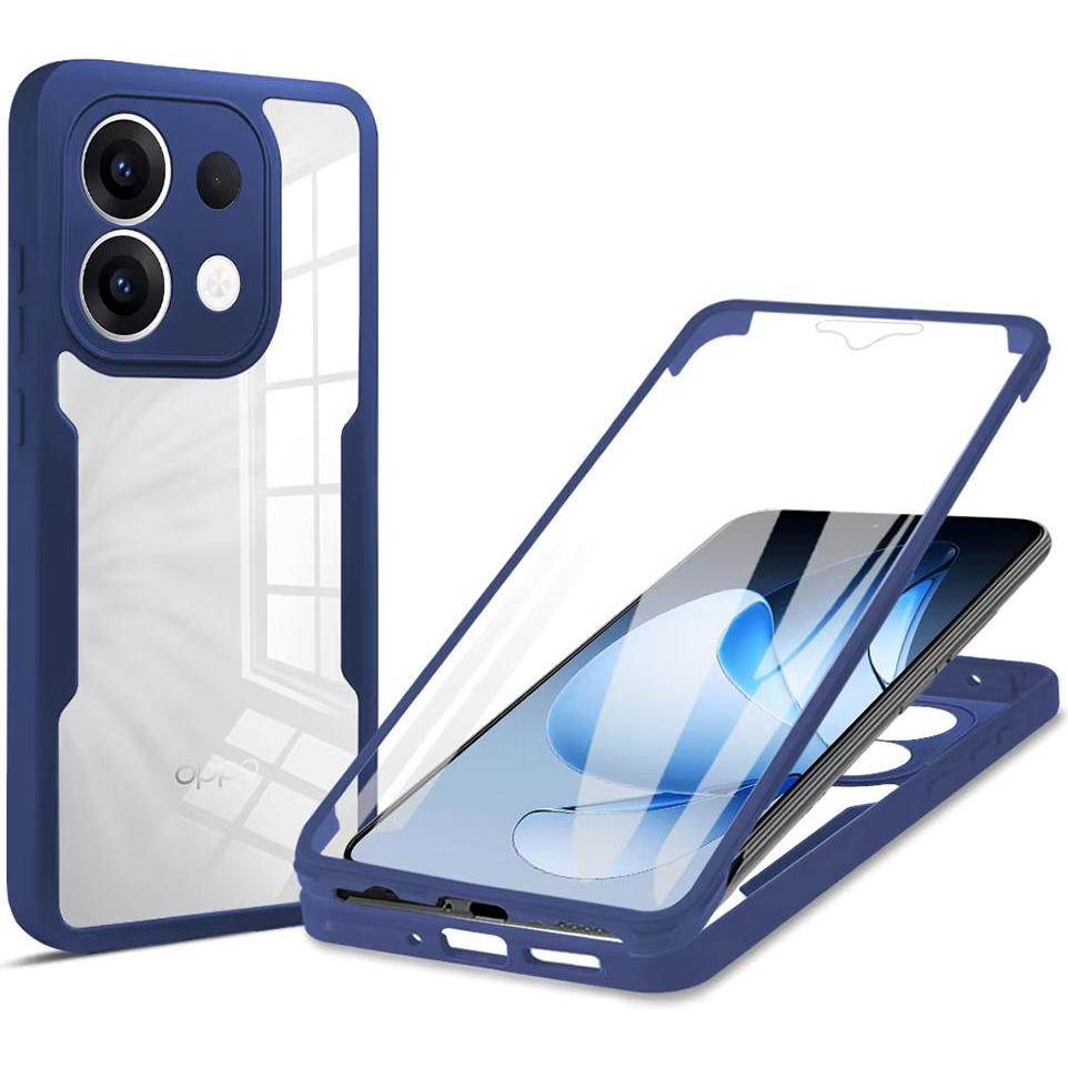 Techsuit - ColorVerse 360 Series + Screen Protector - Oppo Reno13 - Blue (Oppo Reno 13), Cover smartphone, Blu