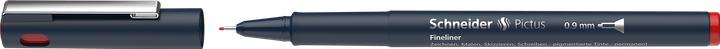 Produktbild Schneider Fineliner Pictus 0,9mm rot (Black, Rot, Silber, Tiefblau, 1x)