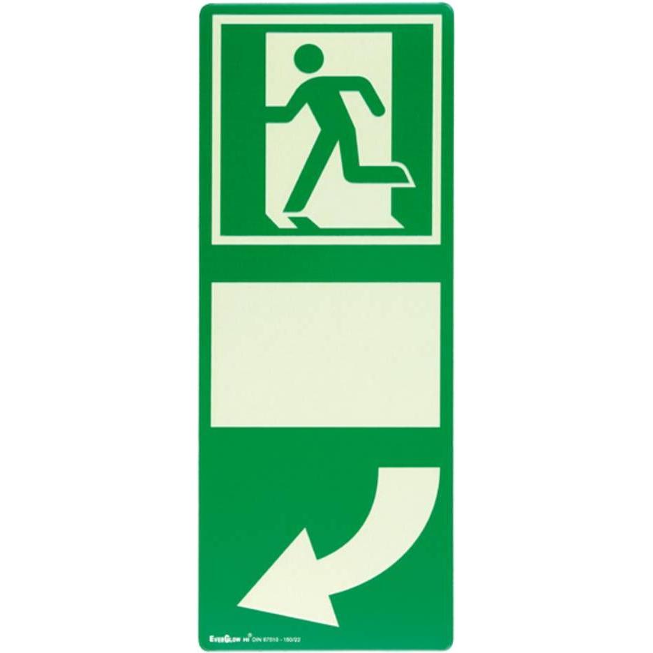 Wolk Fluchtwegschild Aluminium Hinterlegung Türgriff für Tuerklinke nach (15.7535)