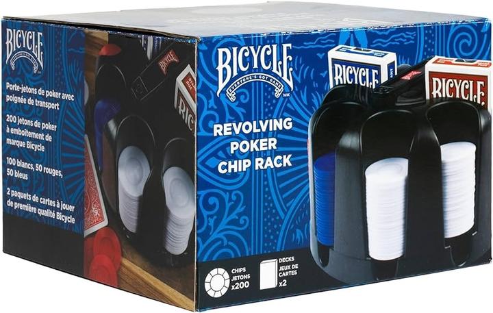 Bicycle Set da poker con porta-fiches rotanti (200)