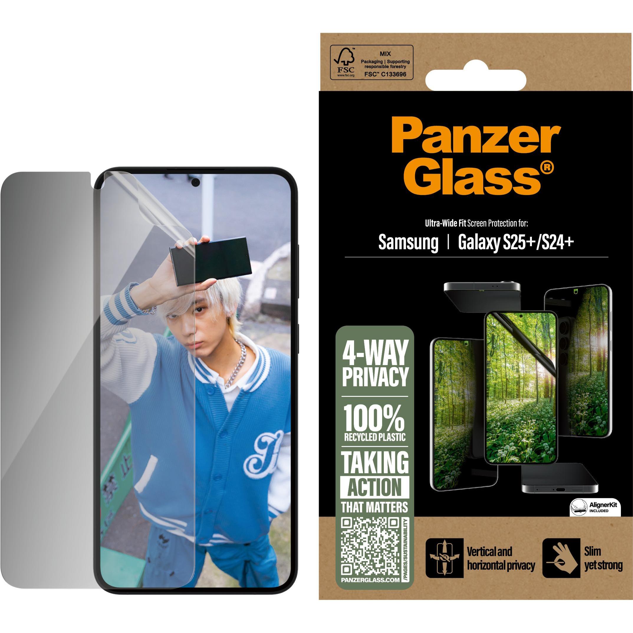 Thumbnail - PanzerGlass ECO MATRIX 4-way Privacy Displayschutz Ultra-wide Fit (1 Stück, Samsung Galaxy S25+, Samsung Galaxy S24+), ...