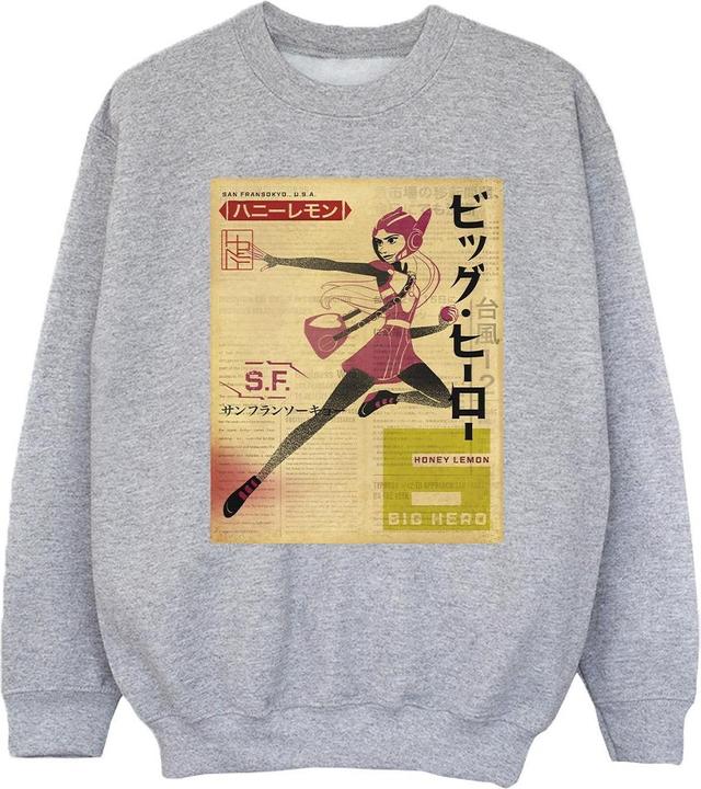 Produktbild Disney Big Hero 6 Baymax Honey Lemon Newspaper Sweatshirt Mädchen (152, 158)