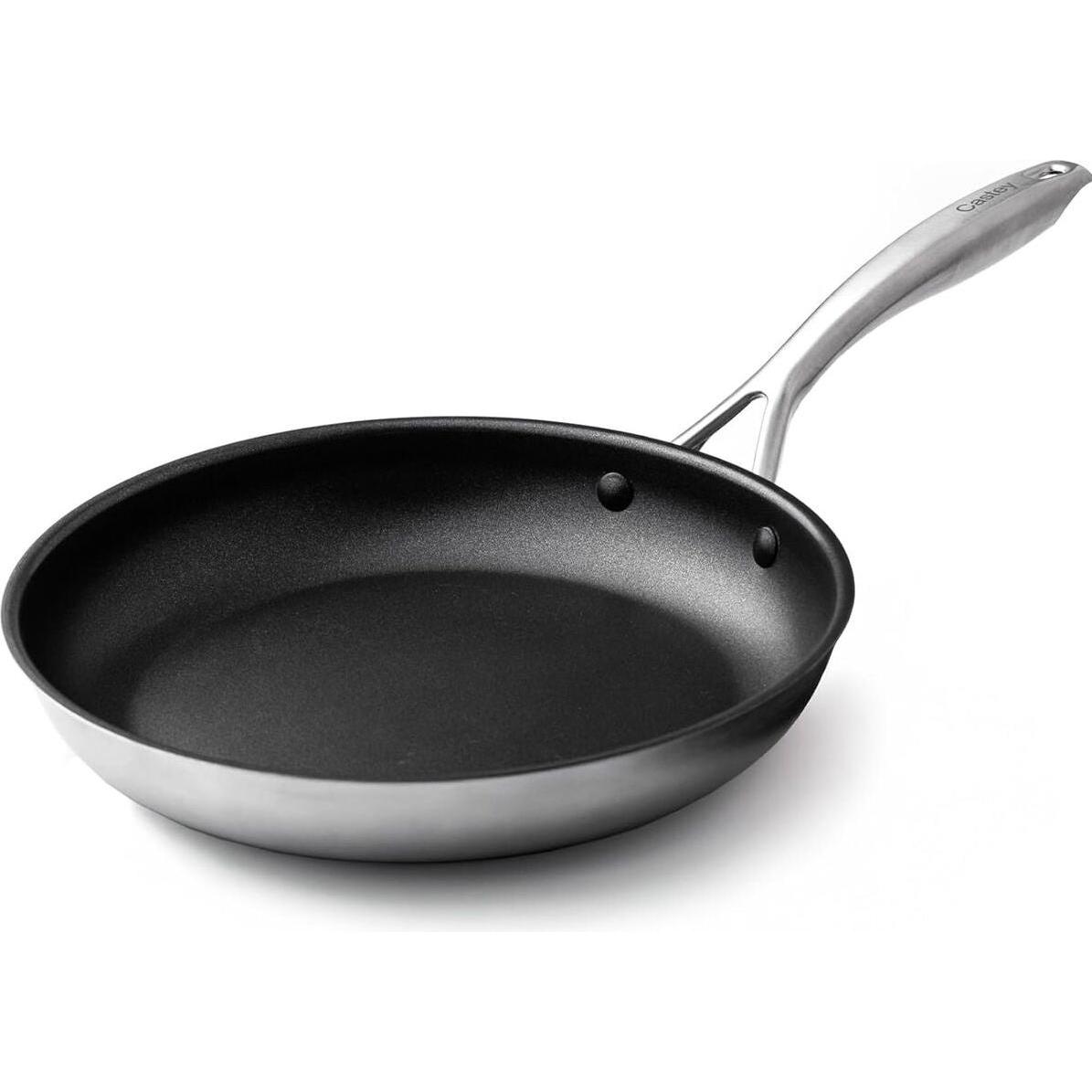 Castey Pfanne EA-S30 Grau Edelstahl Ø 30 cm, Padella + Pentola, Grigio