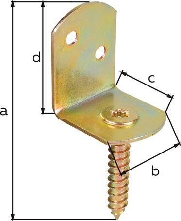 Produktbild GAH Flechtzaunhalter 83x32x30x38mm galvanisch gelb verzinkt L-Form