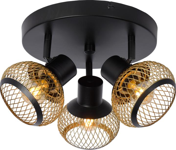 Plafonnier Olivia Abat-jour Verre Fumé, 40 Cm