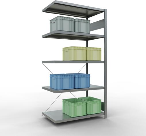 Actual product image Schulte Lagertechnik MULTIplus330 boltless bay system with cross brace