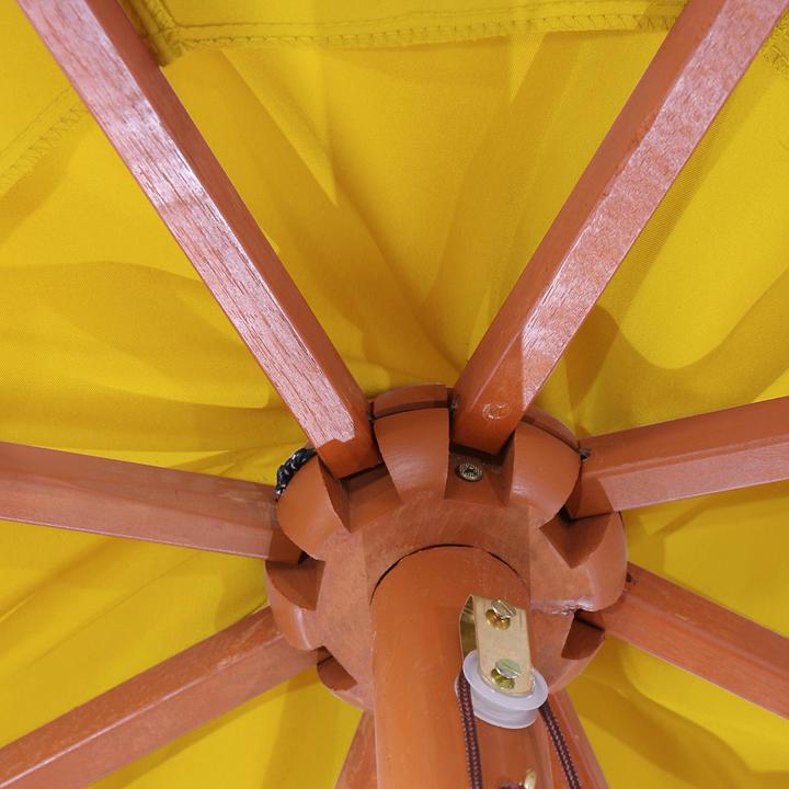 Produktbild Mendler Sonnenschirm Florida, Ø 3,5m Polyester/Holz 7kg - gelb (3.50 m)