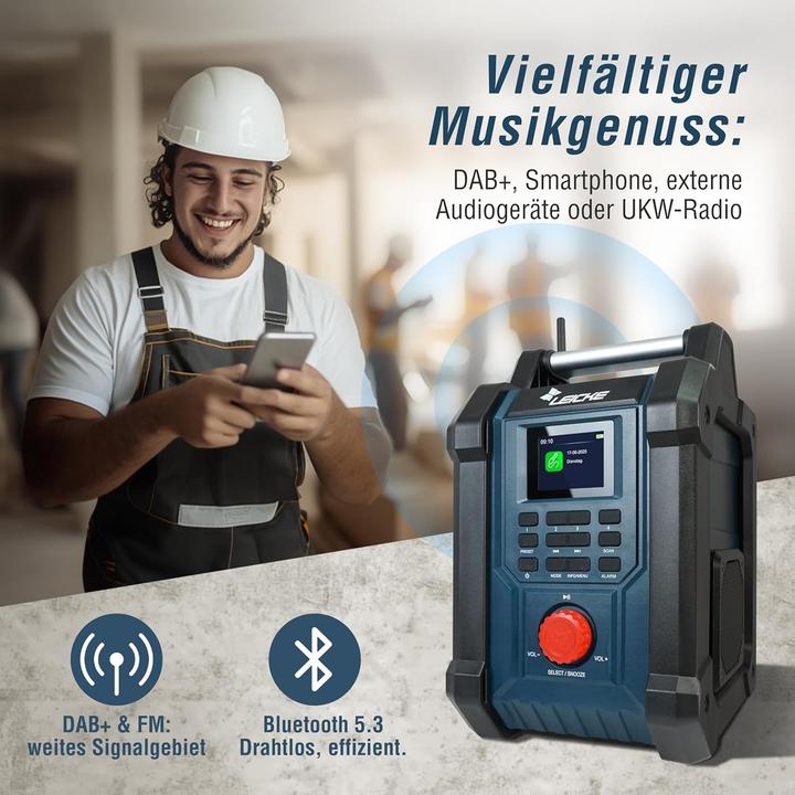 Actual product image Leicke WorkBeat 30 (DAB, DAB+, FM, Bluetooth)