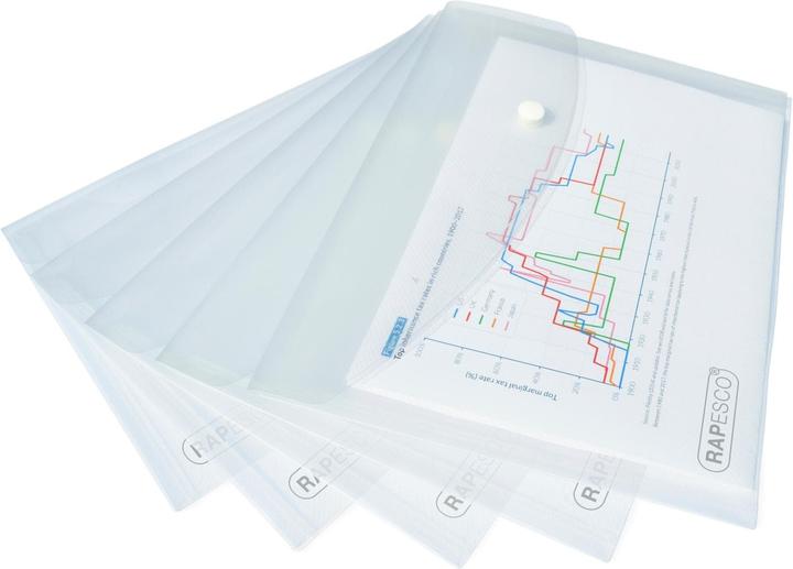 Produktbild Rapesco Dokumentenmappe A5, Transparent, 25 Stück (A5, 25x)