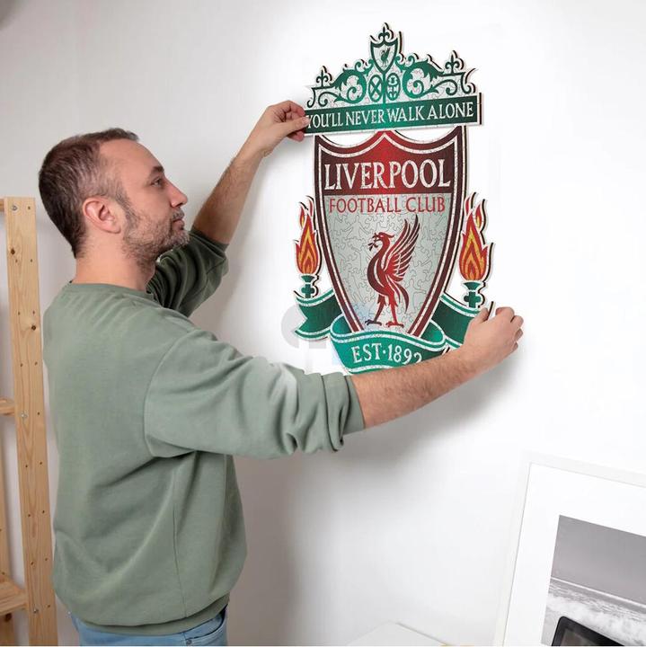 Productafbeelding Iconic Liverpool FC - Logo - Houten puzzel Maat L (500 stukjes) (500 onderdelen)