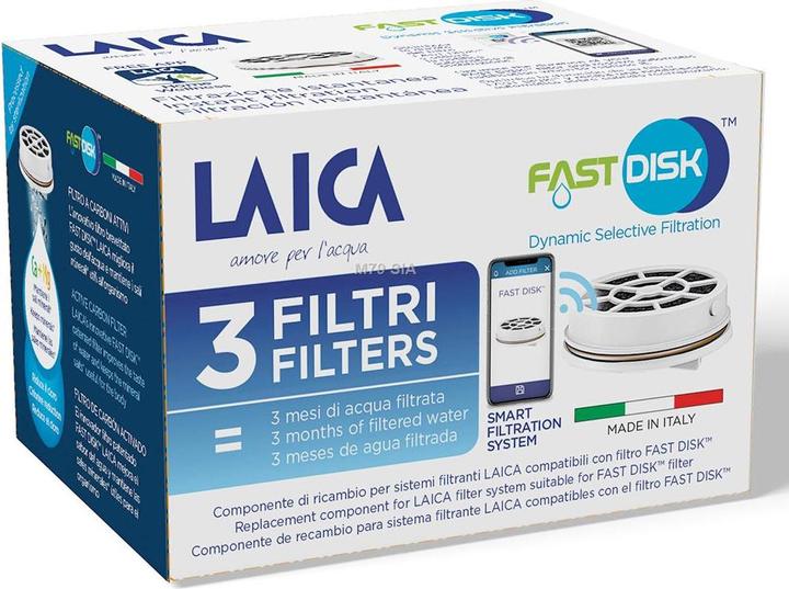 Actual product image Laica FAST DISK™ activated carbon filter (3x)
